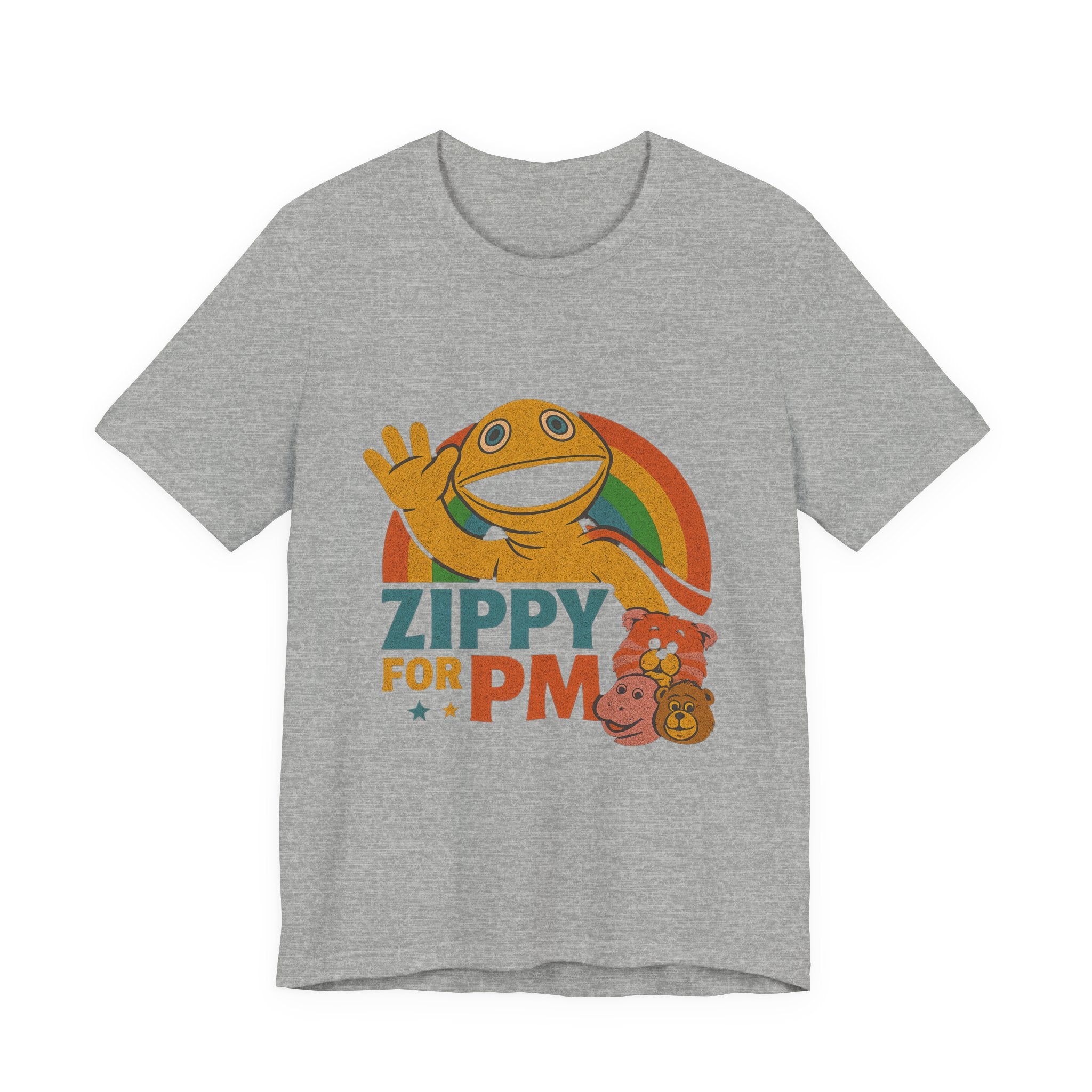 Retro Rainbow Zippy Unisex Jersey Short Sleeve Tee