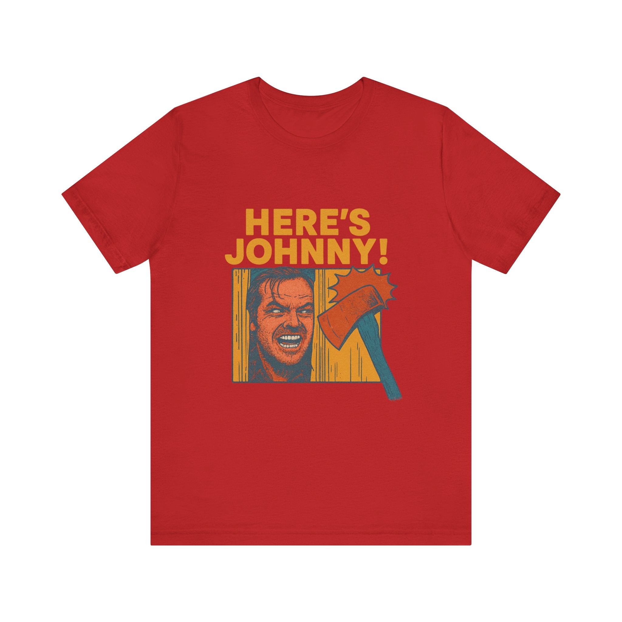 Here's Johnny! Horror Movie Tee — Retro Shining Axe Graphic T-Shirt