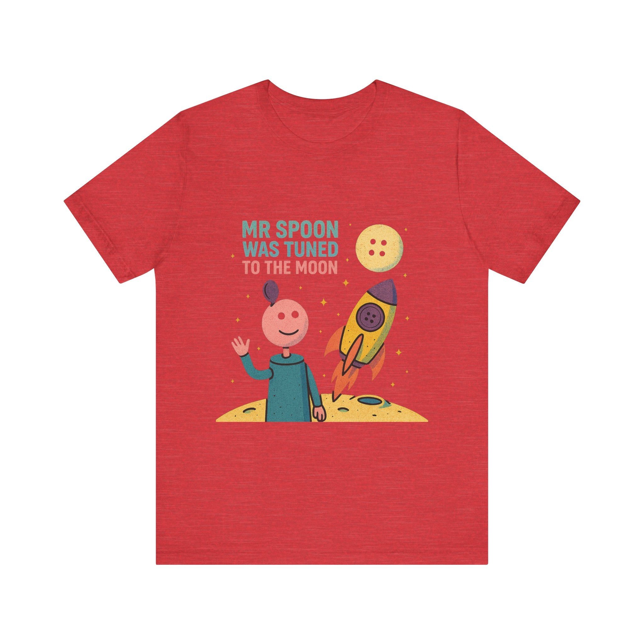 Retro Button Moon Unisex Jersey Short Sleeve Tee