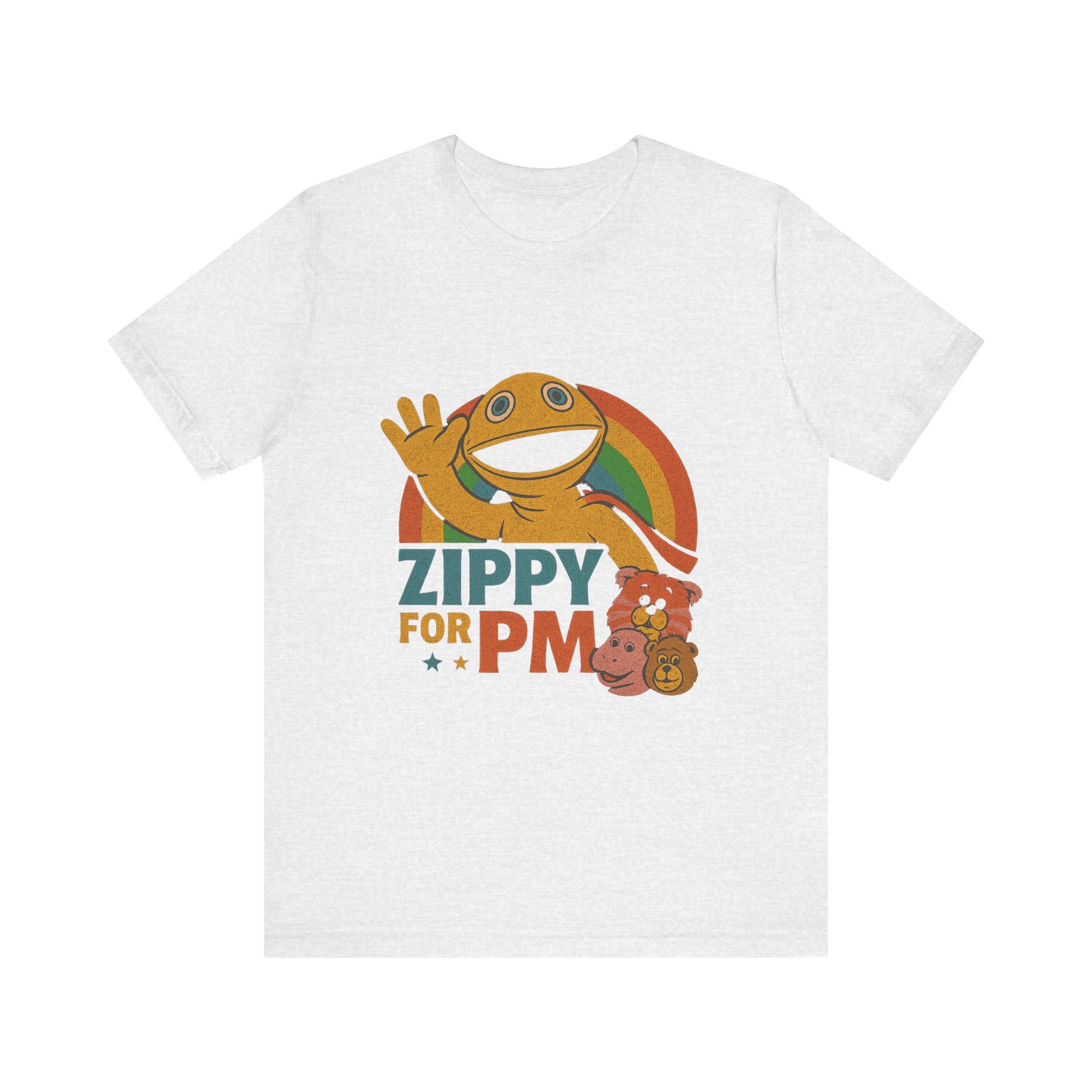 Retro Rainbow Zippy Unisex Jersey Short Sleeve Tee
