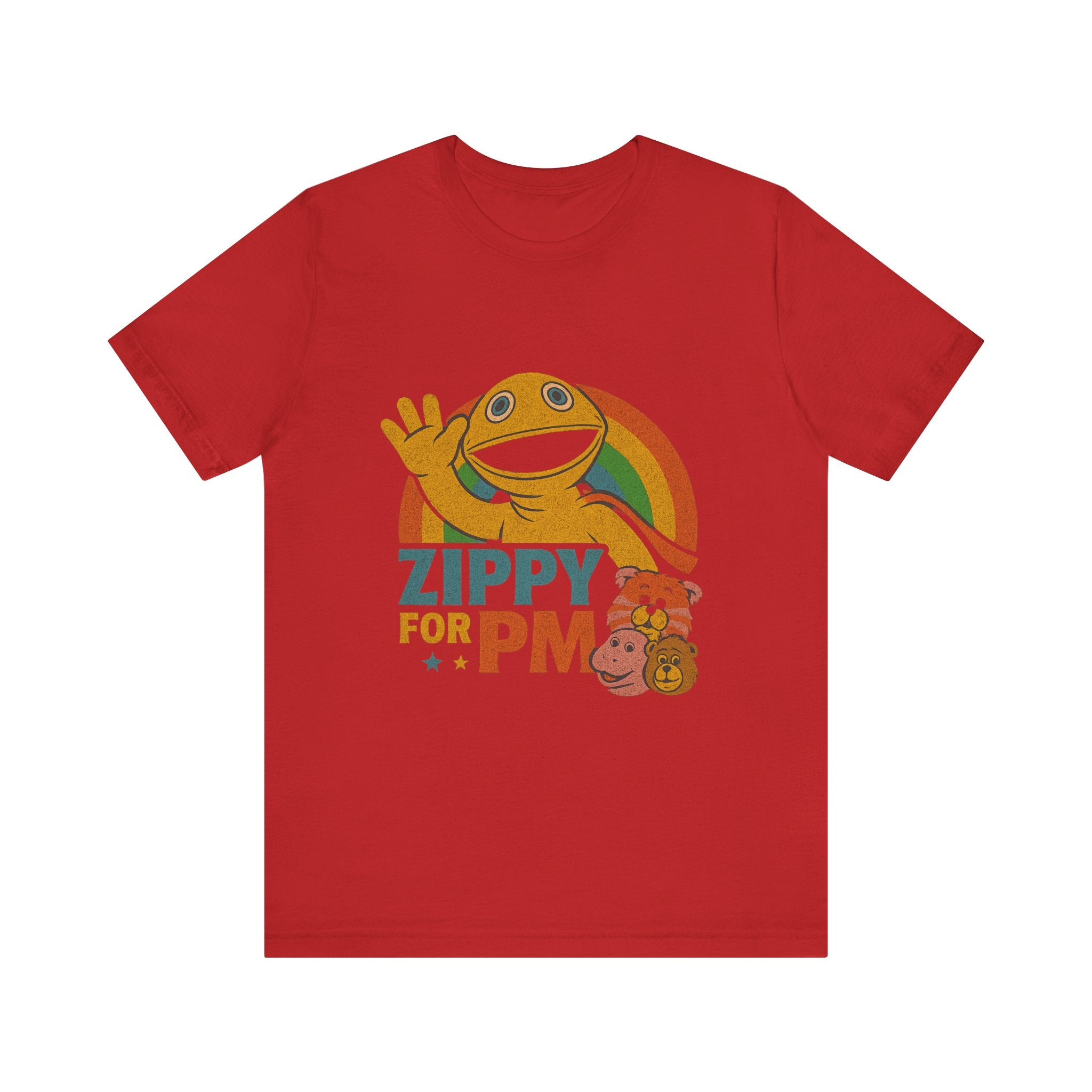Retro Rainbow Zippy Unisex Jersey Short Sleeve Tee