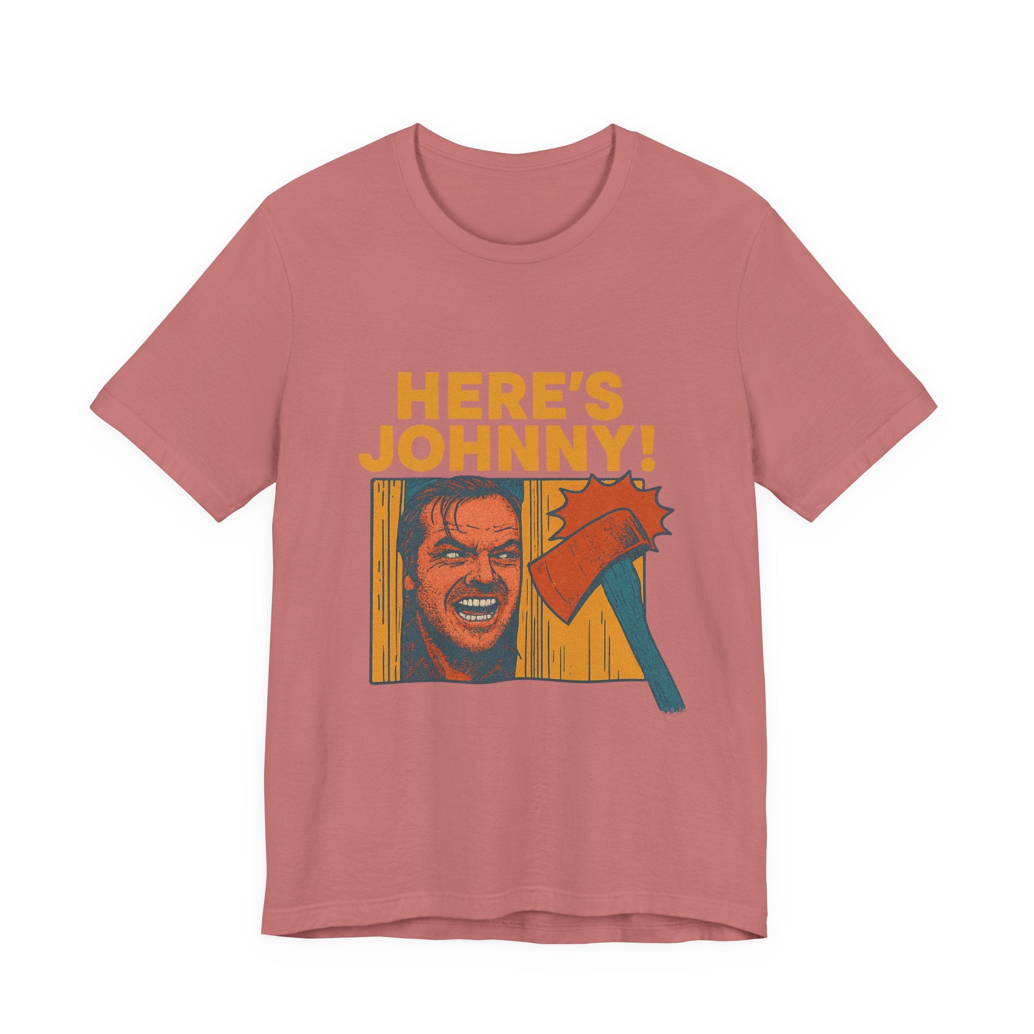 Here's Johnny! Horror Movie Tee — Retro Shining Axe Graphic T-Shirt