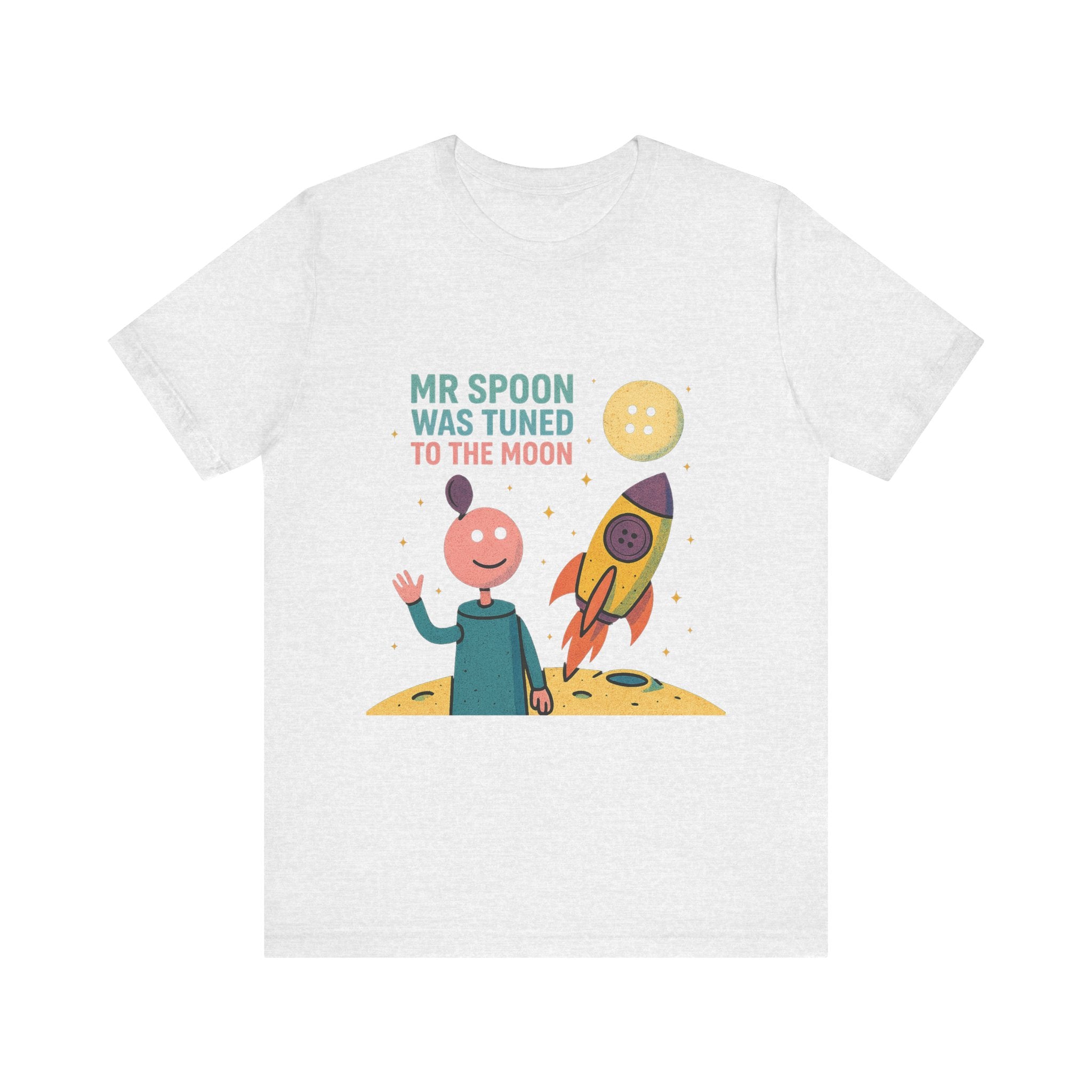 Retro Button Moon Unisex Jersey Short Sleeve Tee