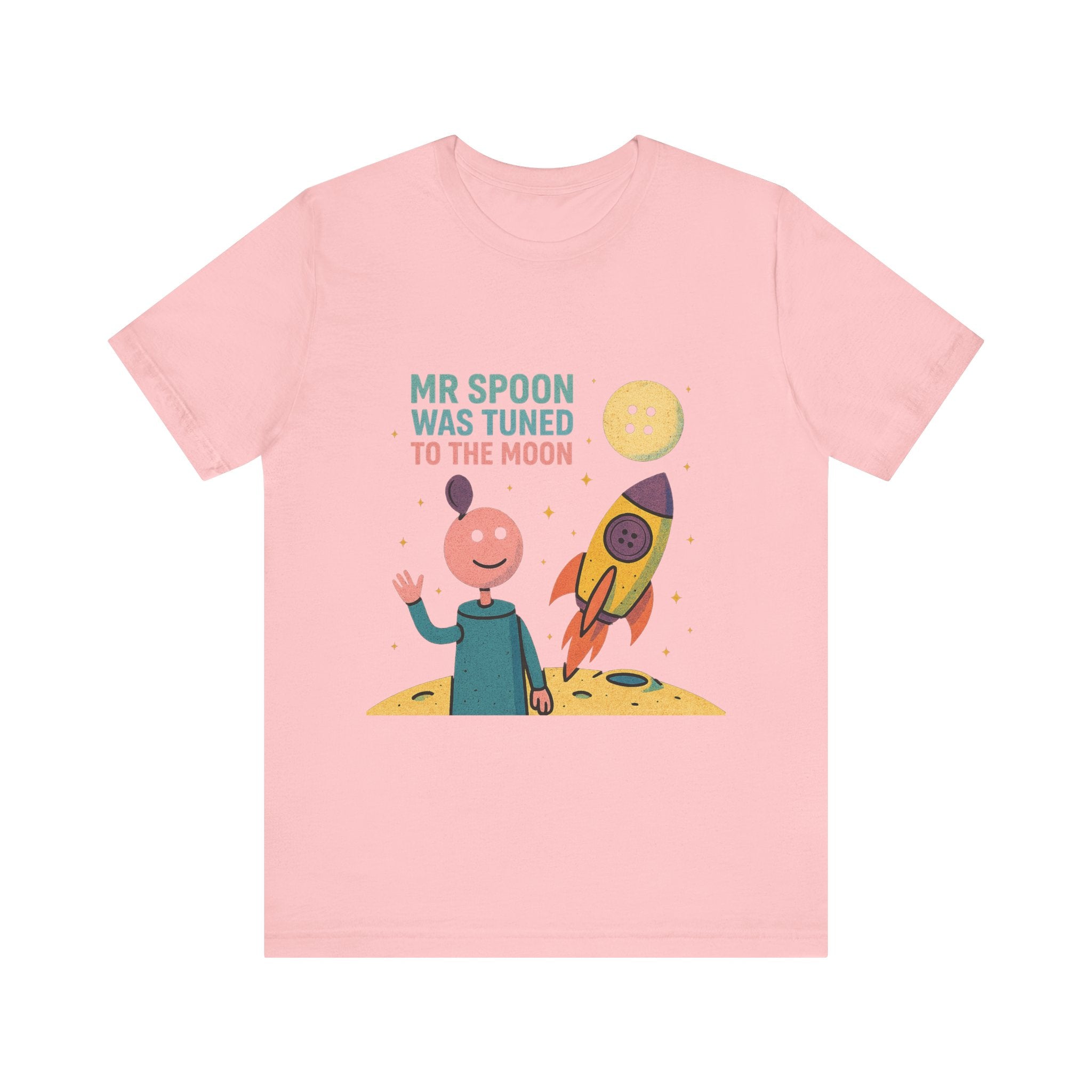 Retro Button Moon Unisex Jersey Short Sleeve Tee