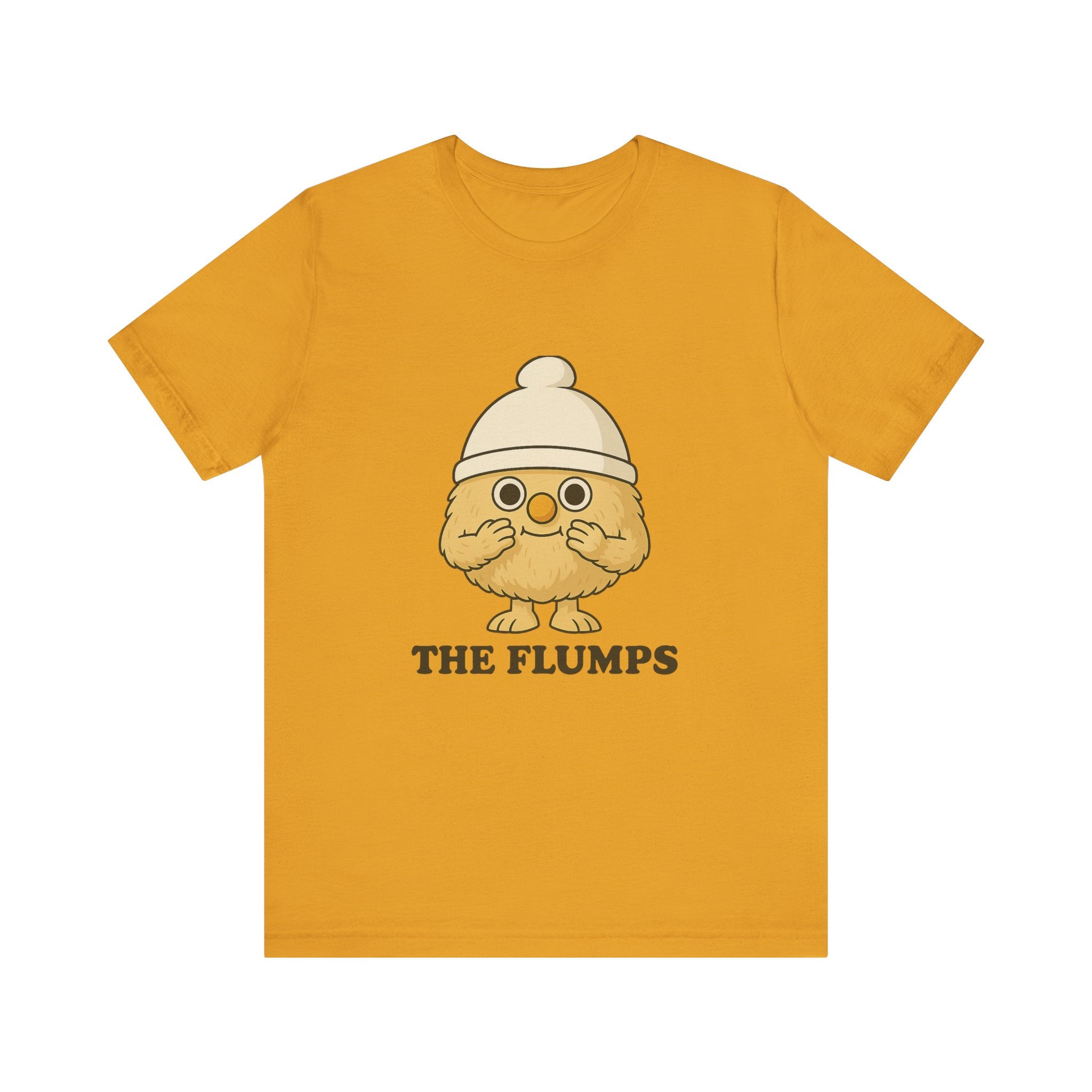 The Flumps Cute Character Tee — Whimsical Yellow Mascot T-Shirt