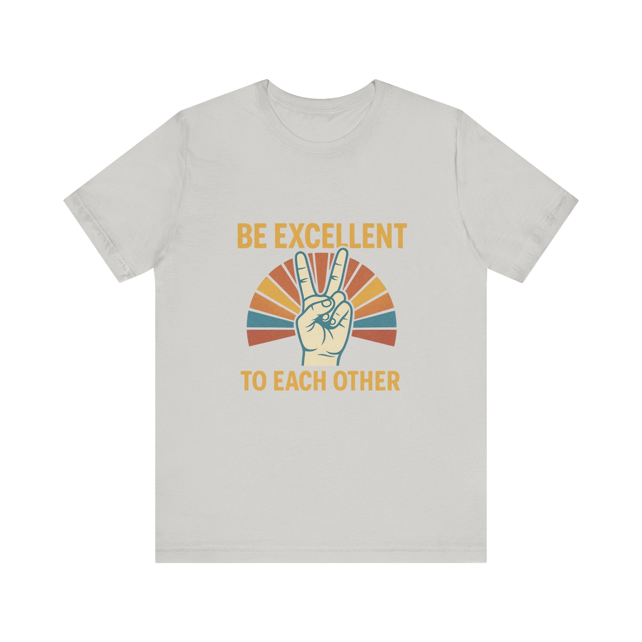 Be Excellent To Each Other  Bill & Ted T-Shirt — Retro Peace Sign Positive Message Tee